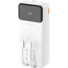 Dudao K15MAX 30000mAh PD 22,5W powerbanka so vstavanými káblami - biela