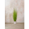 eshop-kvetinace.sk Umelá tráva v krémovom kvetináči PASTO, výška 120 cm, zelená