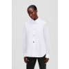 KOŠEĽA KARL LAGERFELD KARL SNAP POPLIN SHIRT BLACK TEXTURED LTHR