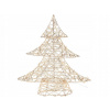 LED VIANOČNÝ STROMČEK VIANOČNÁ DEKORÁCIA ZLATÁ OZDOBA 40X40X10 CM 30 LED