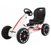 Ramiz ABARTH pedálová motokára pre deti Biela + EVA kolesá + Ručná brzda + Voľnobeh