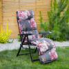Polohovacie záhradné kreslo s podnožkou Lena Plus Black Edition A098-01IB PATIO
