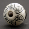 Čůdle Tůdle KK-19-40-882 Nábytková úchytka krémová s černou kresbou - 4 cm
