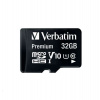 Karta VERBATIM MicroSDHC 32GB Premium, U1 + SD adaptér (44083)