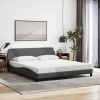 zahrada-XL Rám postele Dover tmavosivá 160x200 cm látka 373206