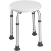 tectake 402509 okrúhla stolička do sprchy - biela
