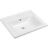 Aqualine Zuno umývadlo 55x45 cm obdĺžnik klasické umývadlo-umývadlo na nábytok biela 9055