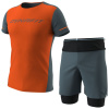 Komplet DYNAFIT Alpine 2 S/S Tee M Alabama + Ultra 2/1 Shorts M Cinder