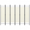 Vidaxl obrazovka 320711 240x180 cm biela (6-barová obrazovka, krém, 240 x 180 cm)