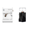 Ascaso Steel UNO PID, White&Wood + Eureka Mignon Perfetto, BL black