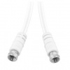 Satelitné kábel GoGEN 1,5m, F konektory (FCOAX150MM01) biely