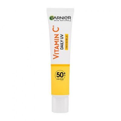 Garnier Skin Naturals Vitamin C Daily UV Invisible SPF50+ rozjasňující denní pleťový fluid s vysokou uv ochranou 40 ml pro ženy