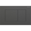 GEBERIT Sigma40 Square dvojčinné ovládacie tlačidlo, brúsený čierny chróm, s povrchovou úpravou easy-to-clean, 115.629.QD.1
