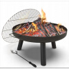 Záhradné ohnisko s roštom a pokrievkou Ø60 čierny kempingový gril (Záhradné ohnisko s roštom a pokrievkou Ø60 čierny kempingový gril)