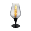 Stolová lampa Globo 15552T3 LAVUS E27 40 W čierna/sklo