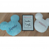 Vankúš Mickey/Minnie minky: ecru