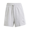 adidas Essentials 3 Stripe Shorts Womens Grey S (8-10)