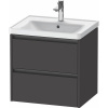 DURAVIT Ketho 2 závesná skrinka pod umývadlo, 2 zásuvky, 584 x 455 x 549 mm, grafit super matná, K25281080800000