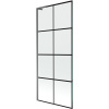 Mexen Next L vaňová zástena 1-krídlová 80 x 150 cm, čierny vzor, gun metal - 895-080-000-03-77-95