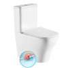 SAPHO - BELLO RIMLESS WC kombi, spodný/zadný odpad, biela PC103WR