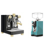 Lelit Bianca PL162T V3, black + Eureka Mignon Specialita, CR tiffany blue