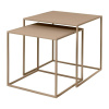 Béžové kovové konferenčné stolíky v súprave 2 ks 40x40 cm Fera – Blomus