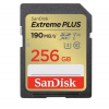 Paměťová karta Sandisk Extreme PLUS SDXC 256 GB 190 MB/s and 130 MB/s, UHS-I, Class 10, U3, V30