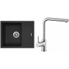 Set Sinks G1830 (dřez Linea 600 Granblack 30 + baterie Elka Chrom - lesklý)