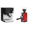 Rancilio Silvia BC PID, black + Eureka Mignon Libra 65 All Purpose, CR ferrari red