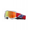Brýle VISION 5 CORP, ALPINESTARS (bílá/modrá/červená, zrcadlové červené plexi) 2026