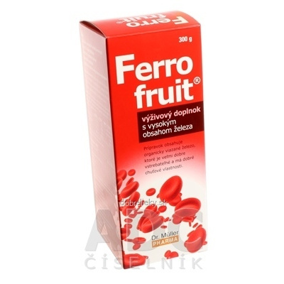 Dr. Müller FERRO FRUIT Sirup s vysokým obsahom železa 1x300 g