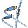 Hama MFi USB-C Lightning kábel Reflective pre Apple, 1,5 m, modrý 201561