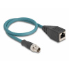 Delock 60071 RJ45 / M12 Sieťový adaptér S/FTP 0.50 m tyrkysová 1 ks; 60071