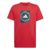 adidas Logo T Shirt Junior Red Camo 9-10 Years