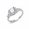 iZlato Forever Zásnubný prsteň Céline s moissanitom 2,00 ct, striebro ISBR104