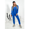Legínovo Komplet 3 v 1 mikina na patentky + top + nohavice fuksia Farba: Modrá, Veľkosť: UNI