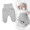 Pletené dojčenské polodupačky Hand Made, Baby Nellys, sivé, veľ. 68