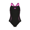 Arena Girls Poseidonia Swim Pro Back Swimsuit Black/Pink 11-12 rokov