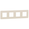 Schneider Electric Slovakia spol. s r.o. Unica Studio Color - NU280844 - Krycí rámček štvornásobný, Béžový/Béžový