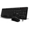 EVOLVEO K1050, bezhlučný set bezdr. klávesnice a myši, US INTL, černá K1050-BK-EN