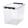 Úložný box, plastový, 25 l, čierne úchytky, SMARTSTORE 