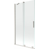 Mexen Velar sprchová zástená, 2-krídlová posuvná, 100 x 150 cm, transparentná, brúsený nikel - 896-100-000-01-97