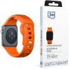 3mk Silicone Watch Strap pro Apple 42/44/45/49 mm Orange 5903108565813