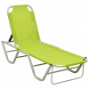 Záhradné lehátko - Vidaxl Deckchair, hliník a textilén, zelený (Vidaxl Deckchair, hliník a textilén, zelený)