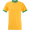 Fruit of the Loom Tričko Ringer T, racerback, krátký rukáv, pánské COT161168i2003-sunflower/k L Žlutá slunečnice/zelená