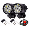 HALOGEN REFLEKTOR 6 LED XML2 CREE 2 KS + VYPÍNAČ