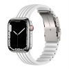 eses Silikónový remienok pre Apple Watch s kovovou sponou - Biely 38mm, 40mm, 41mm