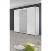 XXXL BIELA SKRIŇA SO ZRKADLOM, 218/210/59 cm - Skrine - 000380037707