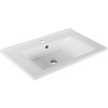 Aqualine Zuno umývadlo 65x45 cm obdĺžnik klasické umývadlo-umývadlo na nábytok biela 9065