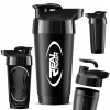 SHAKER tesný šejker na výživové doplnky fľaša na pitie Real Pharm Shaker X 700ml čierny